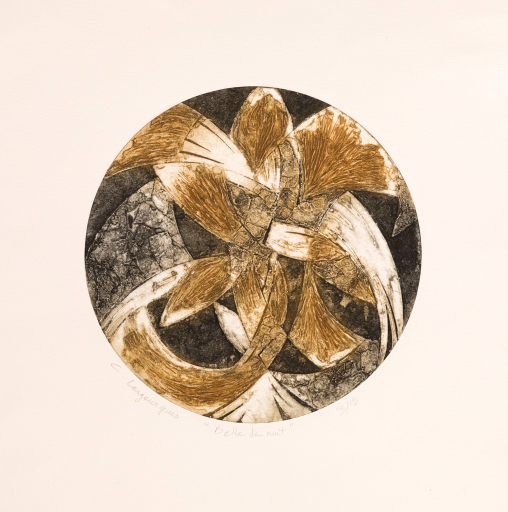 Caroline Lesgourgues, Belle de nuit, série gravures et collagraphies Caroline Lesgourgues, Belle de nuit, série gravures et collagraphies