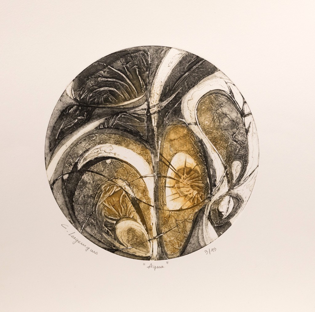 Caroline Lesgourgues, Aqua, série gravures et collagraphies Caroline Lesgourgues, Aqua, série gravures et collagraphies