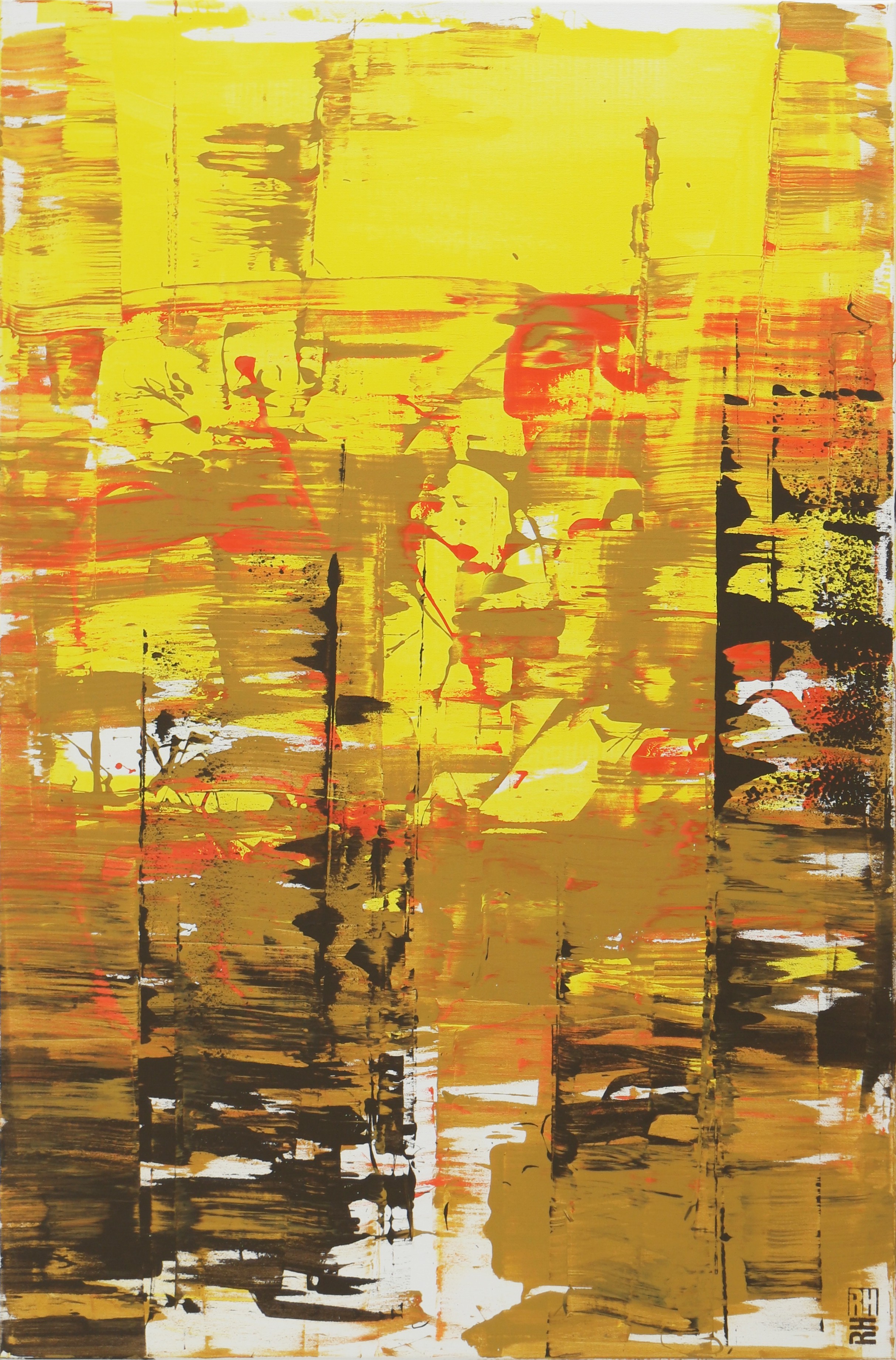 Ronald Hunter, Static Yellow & Camel Ronald Hunter, Static Yellow & Camel