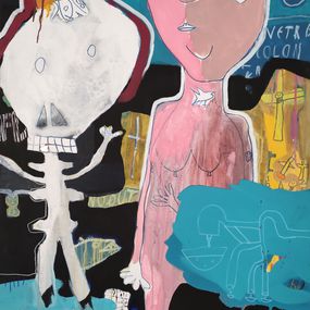 Peinture, La jeune fille et la mort avec une dent en or, RG RG