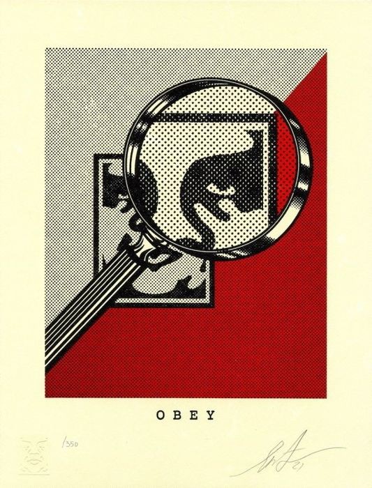 Shepard Fairey (Obey), Magnifying Glass (red) Shepard Fairey (Obey), Magnifying Glass (red)