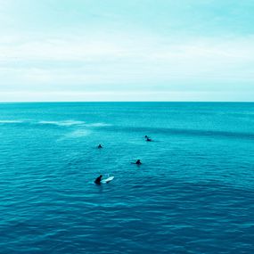 Fotografien, Venice beach blue beach surfers, P van Bolderick