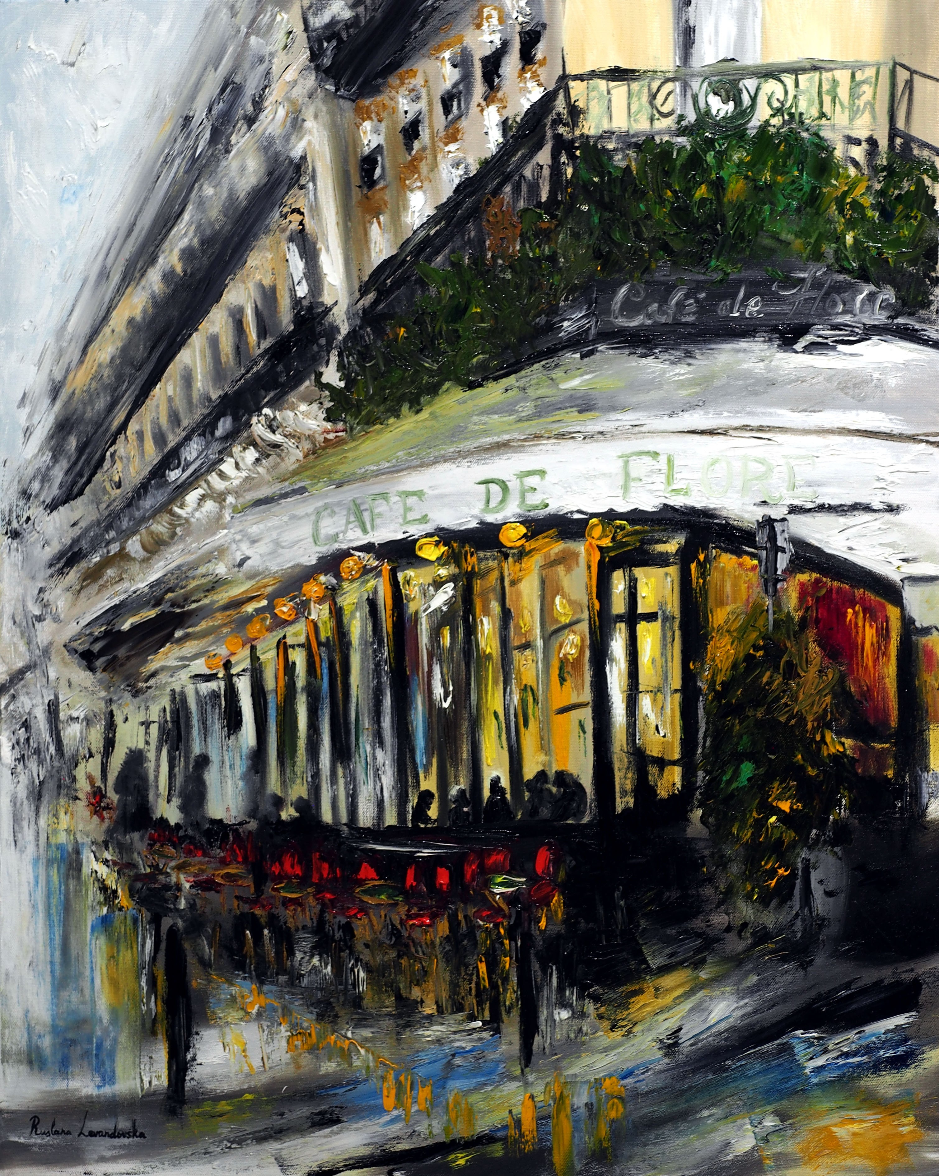 Ruslana Levandovska, Cafe de Flore, Evening Paris Ruslana Levandovska, Cafe de Flore, Evening Paris