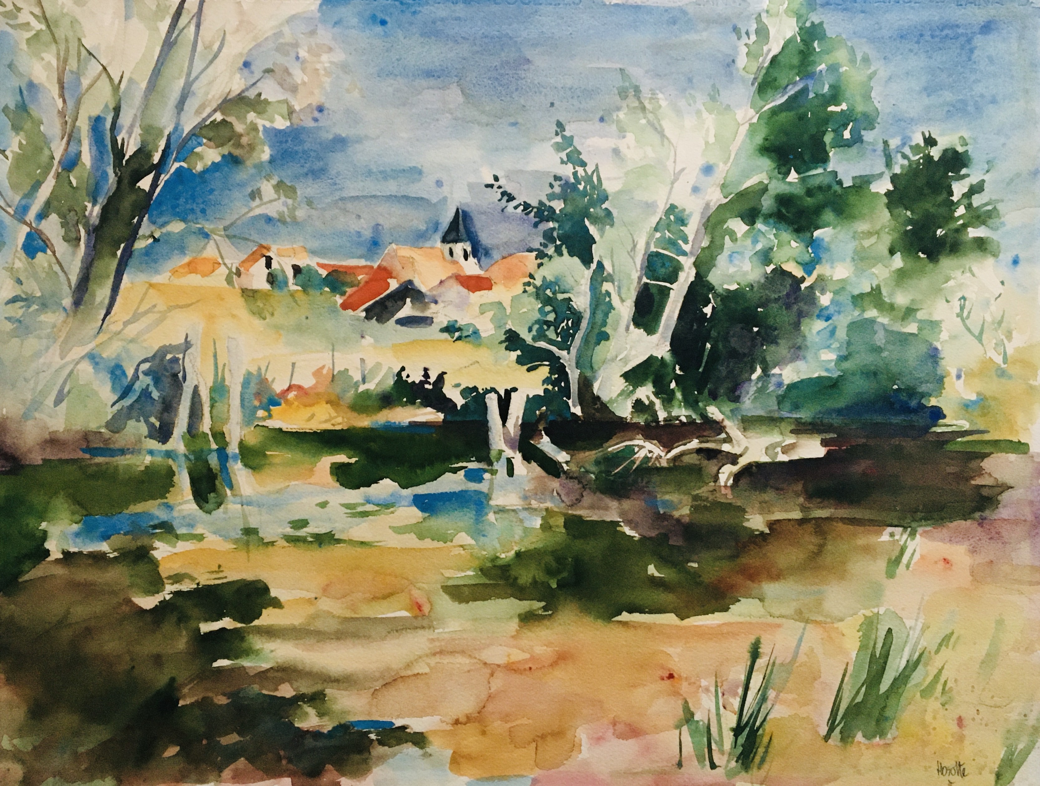 Georges Hosotte, Village près d'Irancy Georges Hosotte, Village près d'Irancy