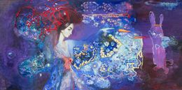 Gemälde, Throwing the Carrot to the Rabbit, Anastasiia Grygorieva