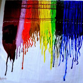 Gemälde, Abstract drippainting-2, Anand Manchiraju