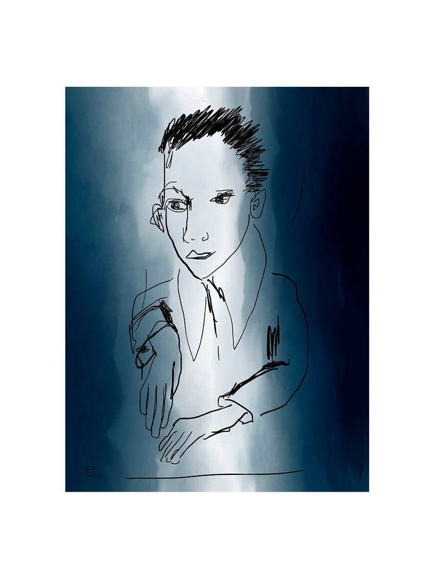 Laurent Godard, Le portrait de trait - Digital Art digigraphie Laurent Godard, Le portrait de trait - Digital Art digigraphie
