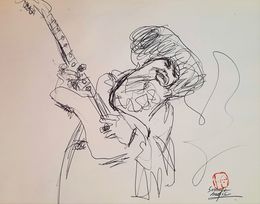 Dessin, Guitariste musicien, Sounya Whang