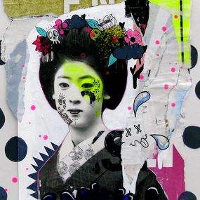 Peinture, Serie geisha pop 3, LN Le Pape