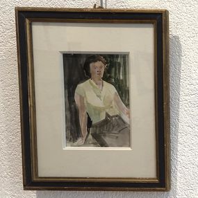 Albert Chavaz, Jeune femme assise Albert Chavaz, Jeune femme assise