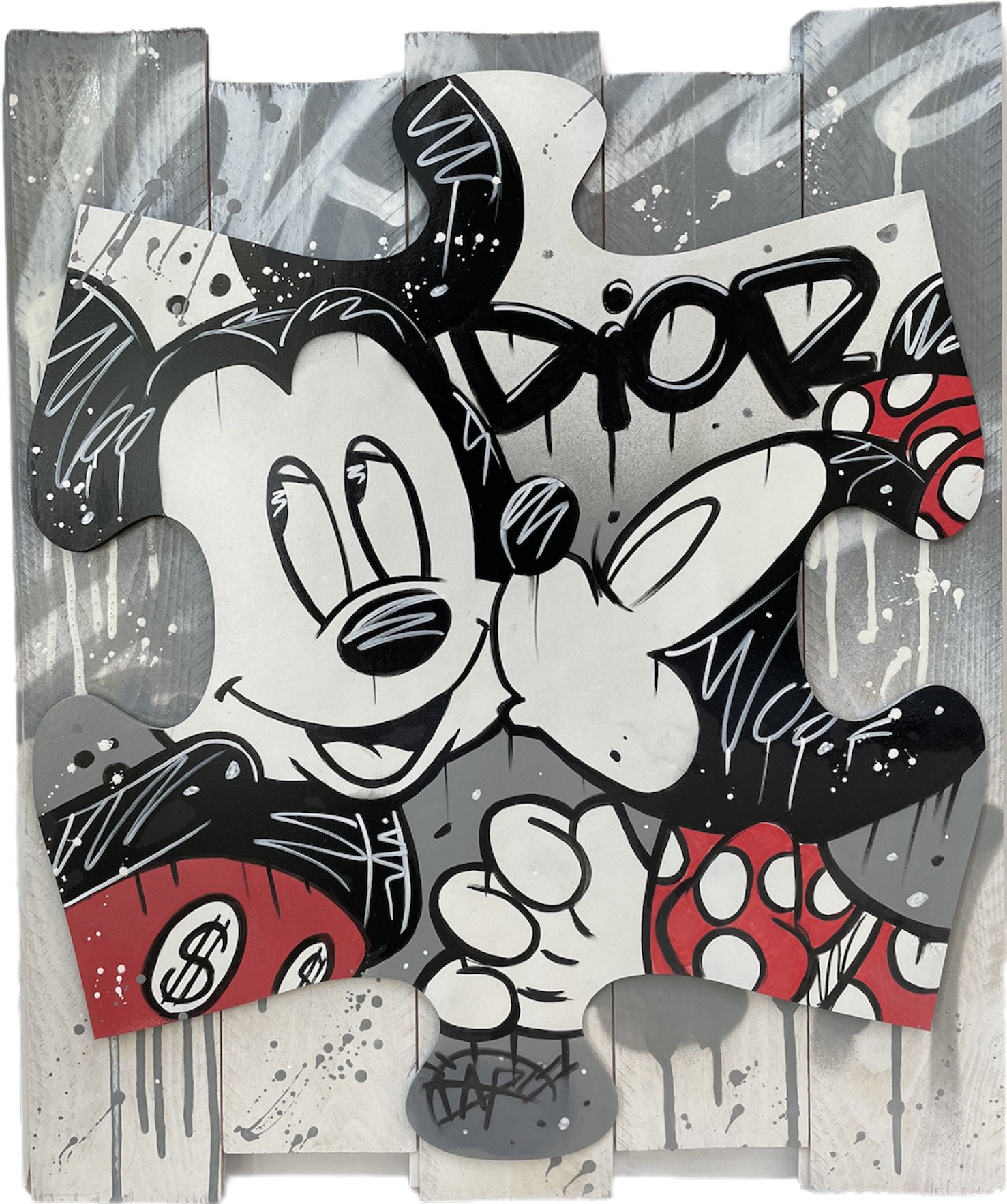 minnie mouse and mickey mouse in love drawing