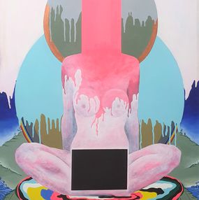 Painting, The pink Tara, Munkhbolor Ganbold