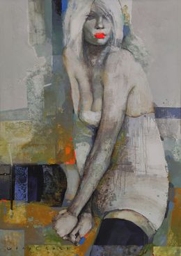 Painting, Girl with an accent, Victor Sheleg