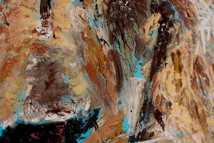Oswin Gesselli, CECIL THE LION KING - Series Hidden Treasures, Painting on canvas