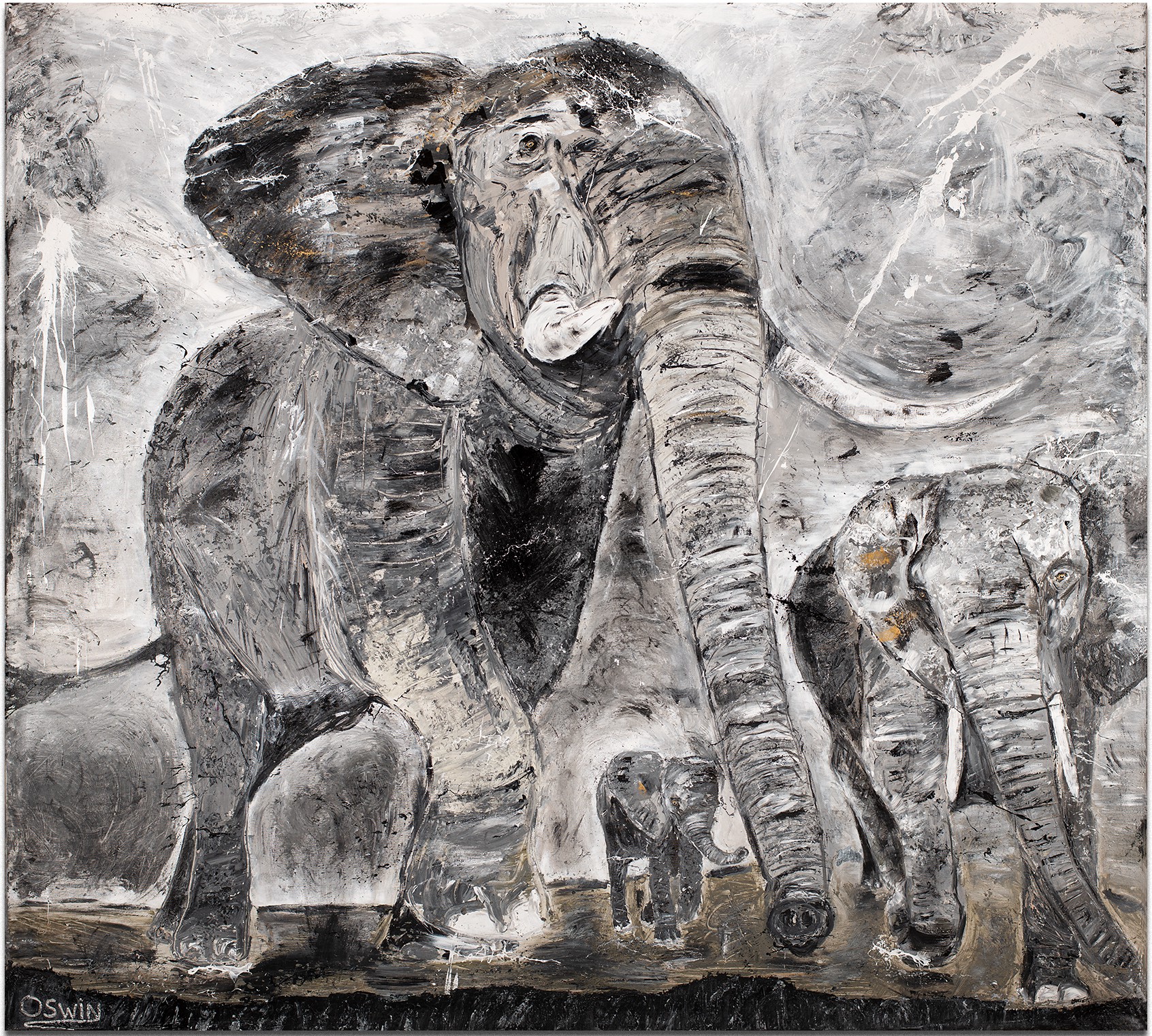 Oswin Gesselli, Elephants SURVIVORS - Series The unforgettable Oswin Gesselli, Elephants SURVIVORS - Series The unforgettable
