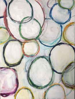 "Aggregate #4" - Contemporary Multimedia Abstract Painting, Guy Lyman