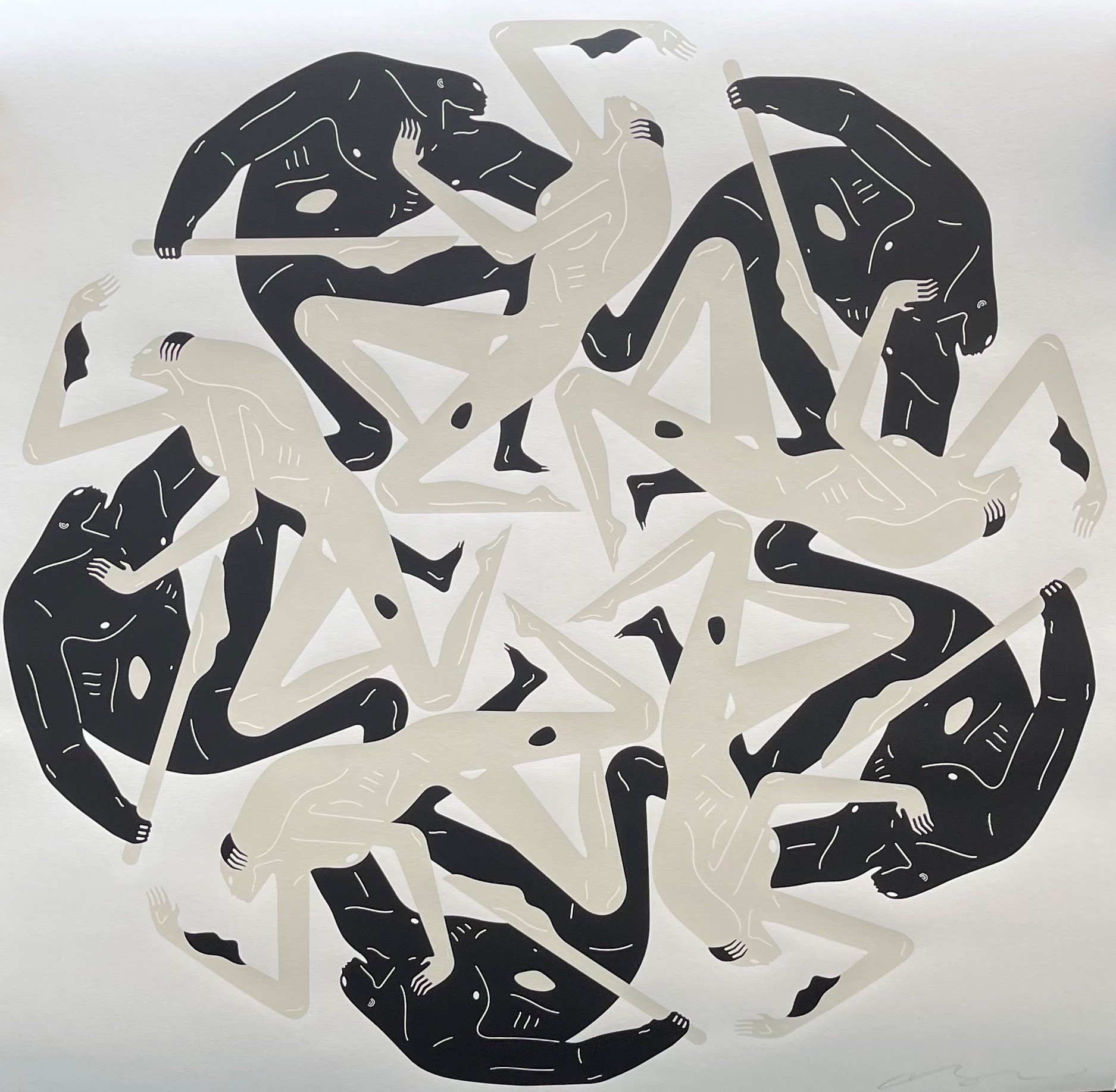 Cleon Peterson, Flowers of evil the kiss (white) Cleon Peterson, Flowers of evil the kiss (white)