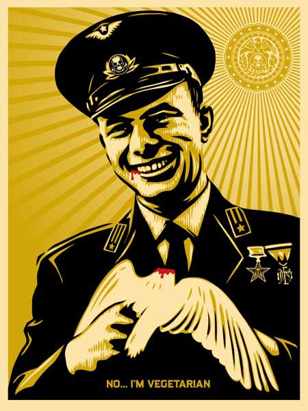 Shepard Fairey (Obey), No, I’m vegetarian Shepard Fairey (Obey), No, I’m vegetarian