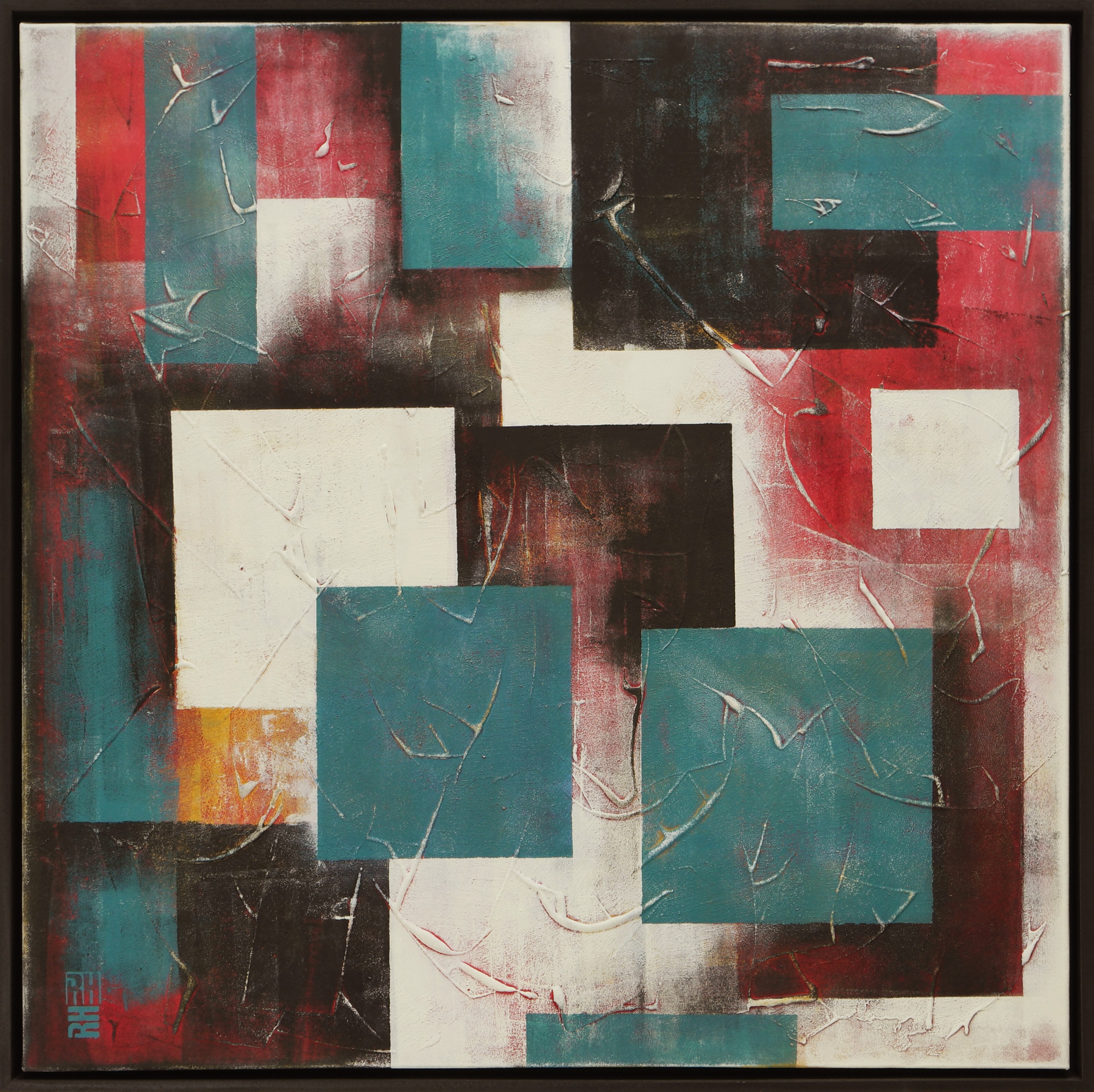 Ronald Hunter, Red City Square - Incl Frame Ronald Hunter, Red City Square - Incl Frame