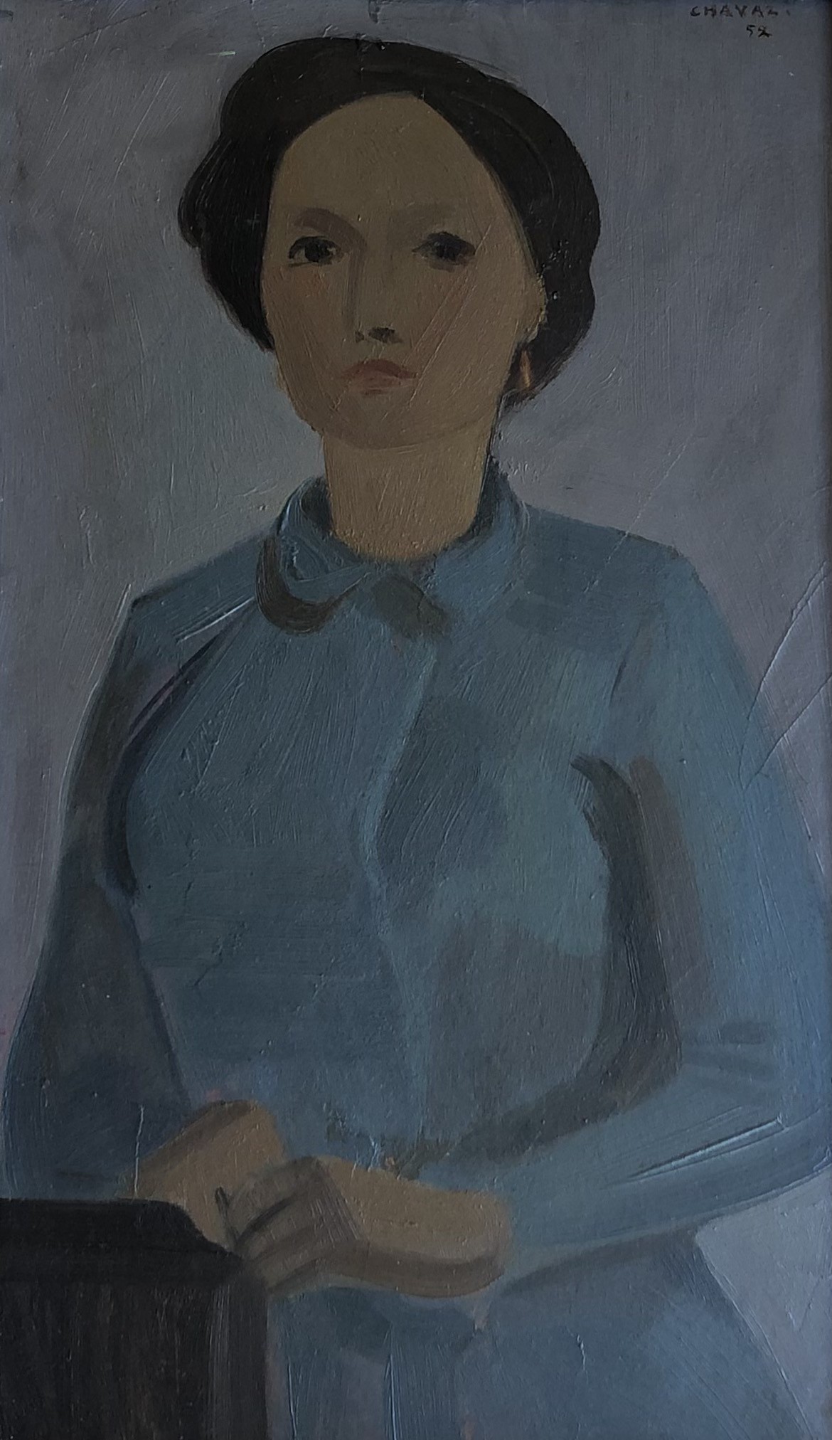 Albert Chavaz, Jeune fille en bleue Albert Chavaz, Jeune fille en bleue