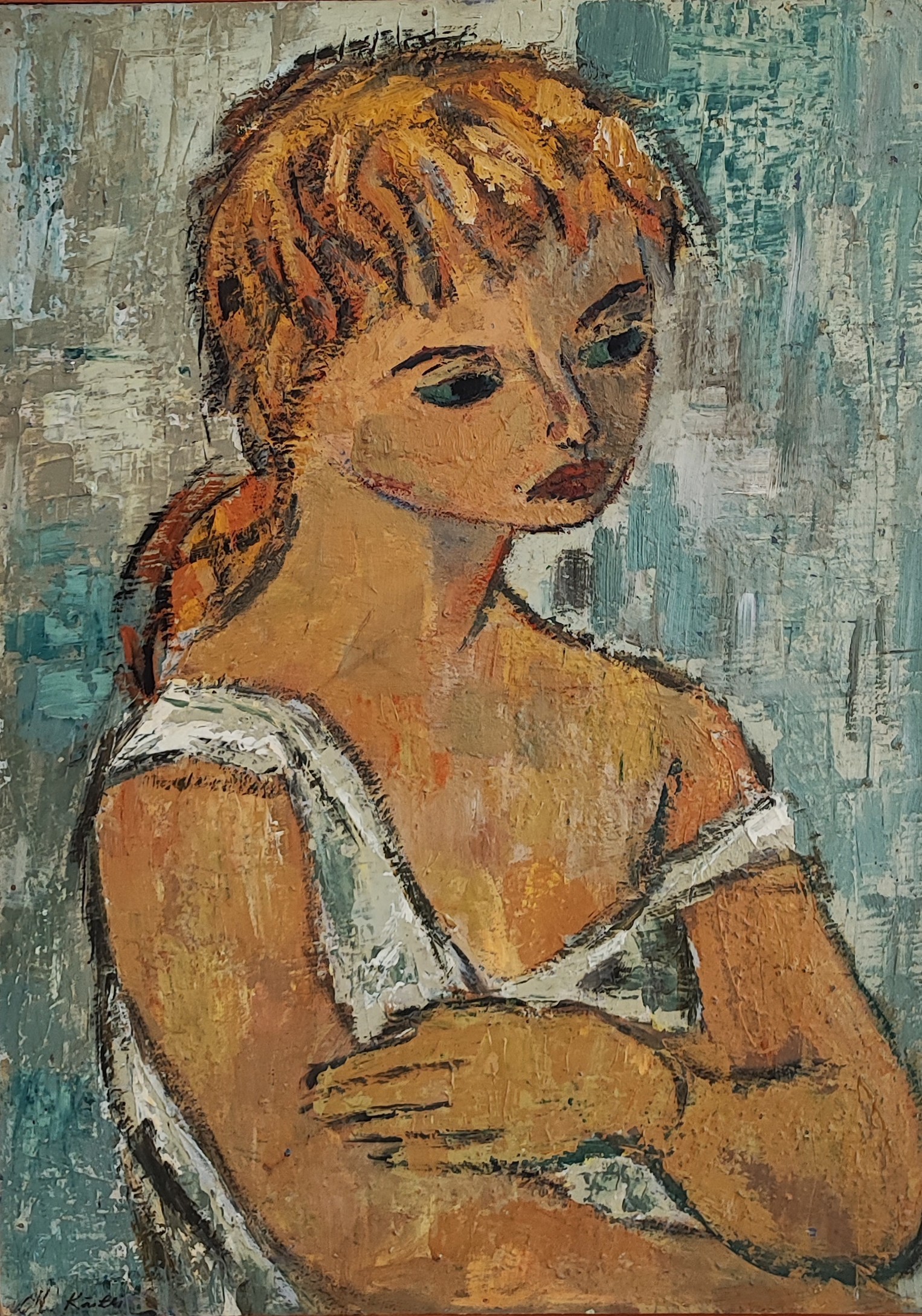 Ch. Kàstli, Jeune fille pensive Ch. Kàstli, Jeune fille pensive