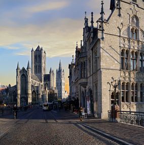 Photography, The center of the city of Ghent - Belgium, Jean Pierre De Neef