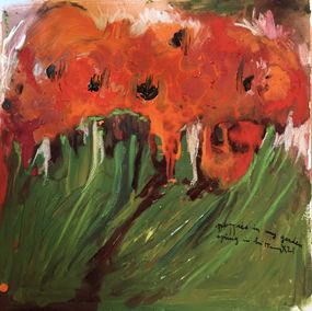 Peinture, Spring in Brittany, Puppies in my Garden, Claudie Baran