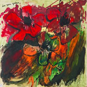 Peinture, Spring in Brittany, in my Garden, Claudie Baran