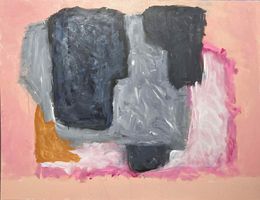 Eminences Grises, Colorful Simple Abstract Painting, Guy Lyman