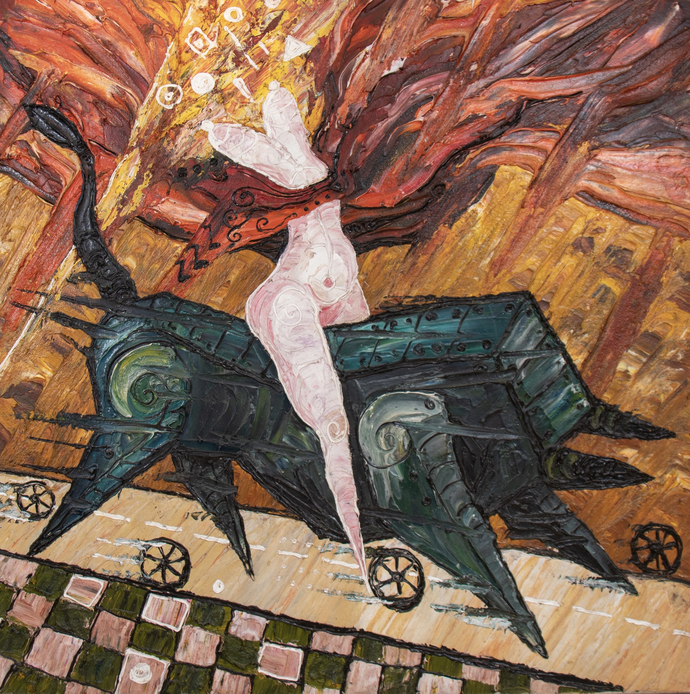 Stavri Kalinov, Lady with buffalo Stavri Kalinov, Lady with buffalo