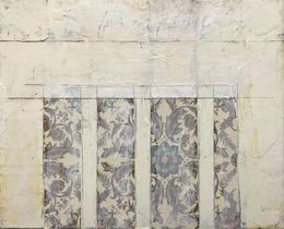 "Untitled (Nostalgia Series 2)" - Contemporary Multimedia Abstract Painting, Guy Lyman