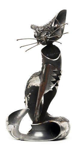 Sculpture, Metal Cat, Georgi Velikov