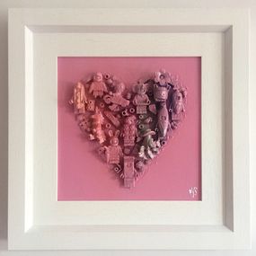 Gemälde, Glitter Minifig Heart, Pys