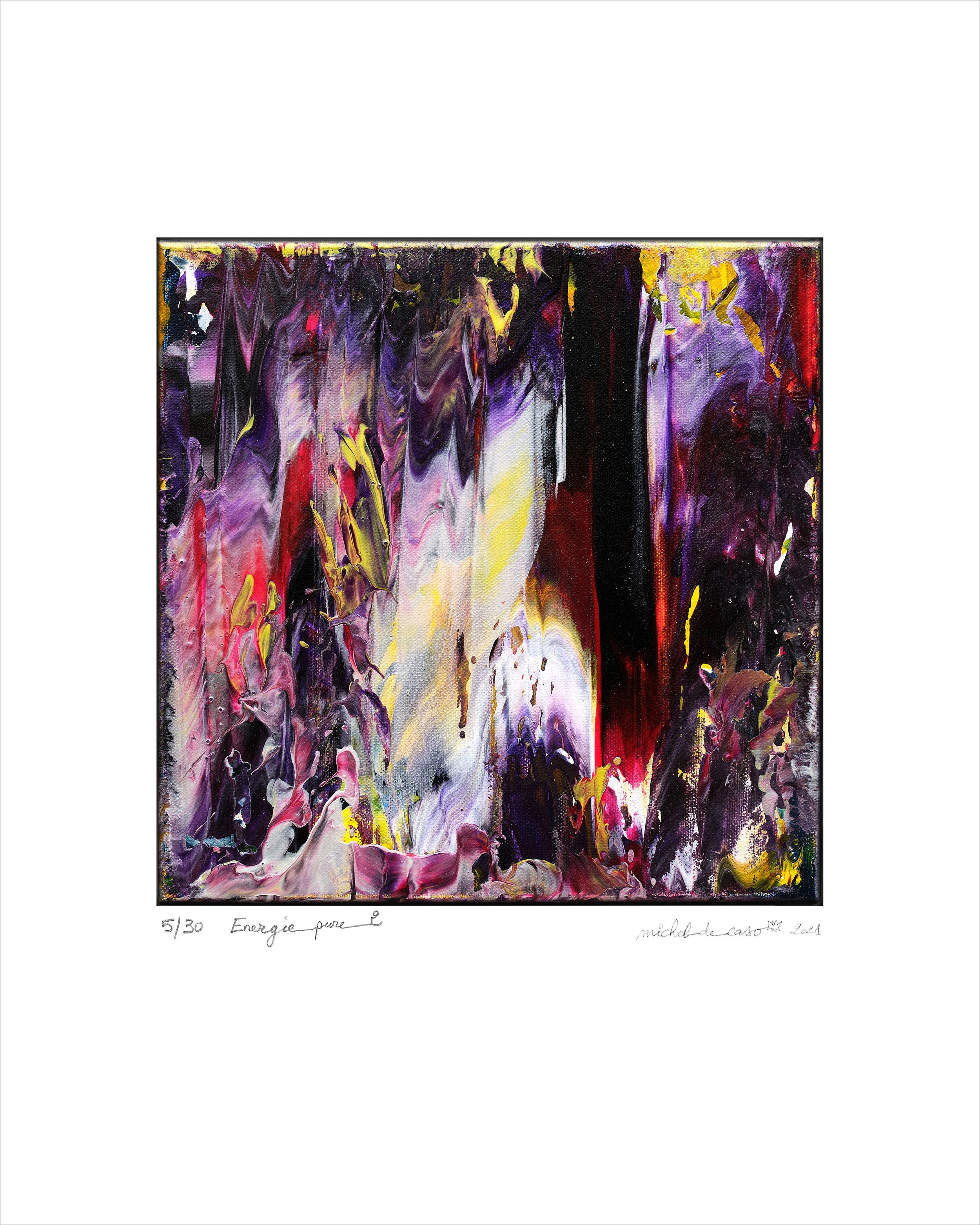 De Caso Michel, Energie pure 2, série violet, bleu et rouge De Caso Michel, Energie pure 2, série violet, bleu et rouge