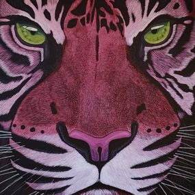 Painting, Dark pink Tiger, Benjamin David