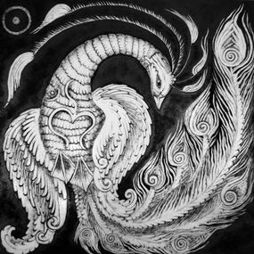 Fine Art Drawings, Om bird, Vitalia Stupak