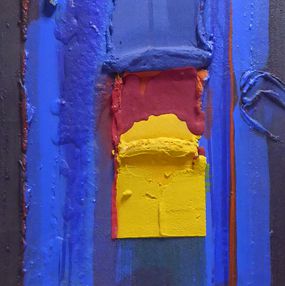 Gemälde, Ecrasement Jaune et Bleu, Jean-Roch Focant