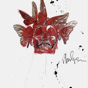 Painting, Vanité aux papillons rouges, Philippe Pasqua