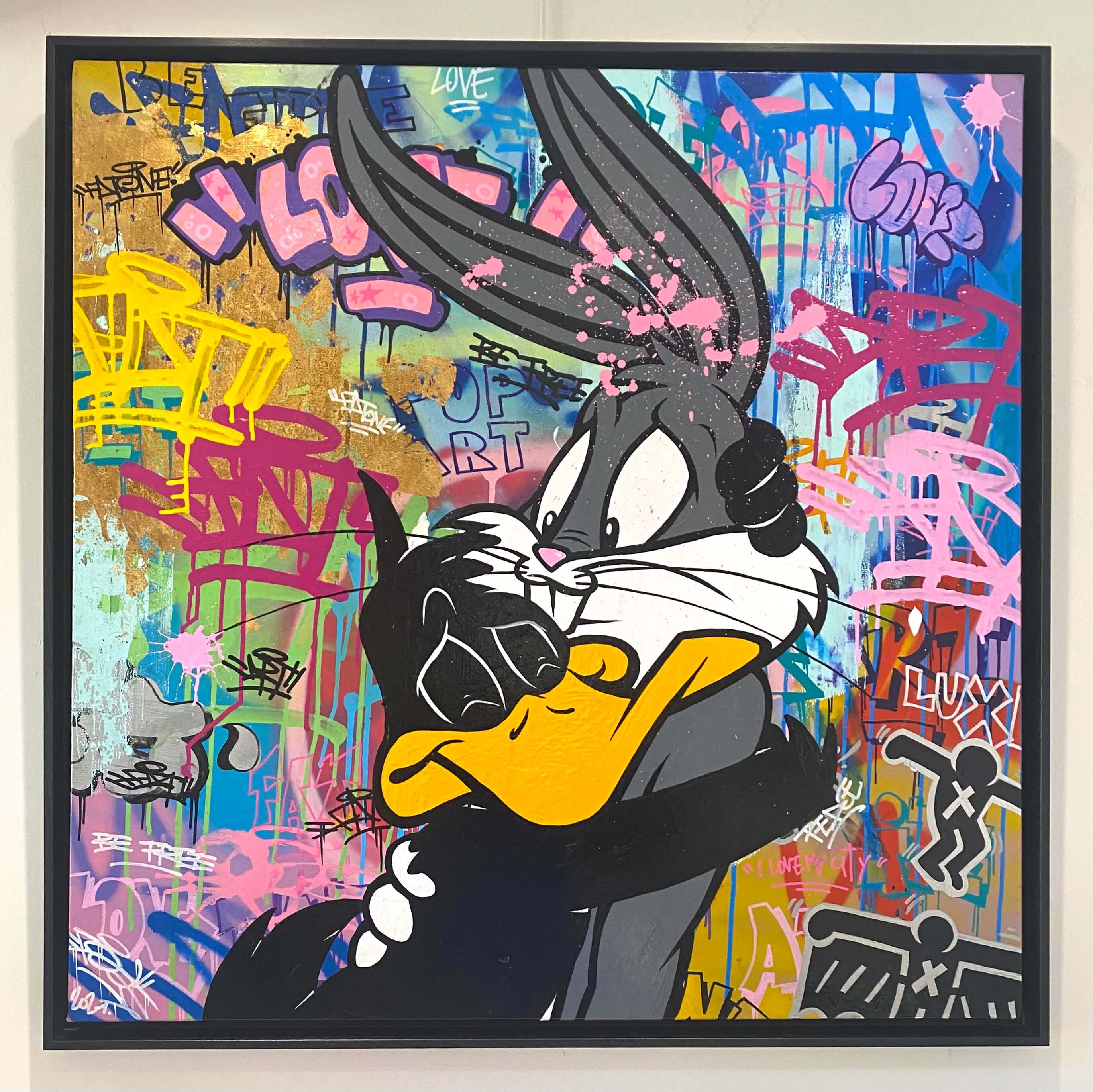 Bugs Bunny VS Daffy Duck by Fat, 2021 | Painting | Artsper (1344984)