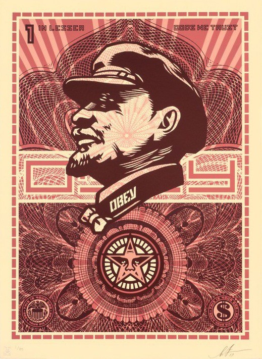 Shepard Fairey (Obey), Lenin Lesser Gods Shepard Fairey (Obey), Lenin Lesser Gods