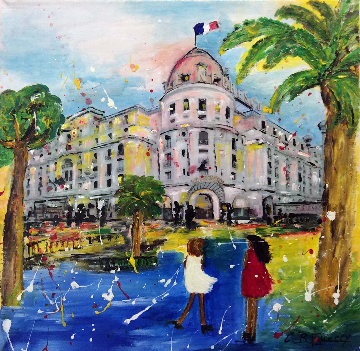 Christiane Guerry, Scène de Nice - Negresco Christiane Guerry, Scène de Nice - Negresco