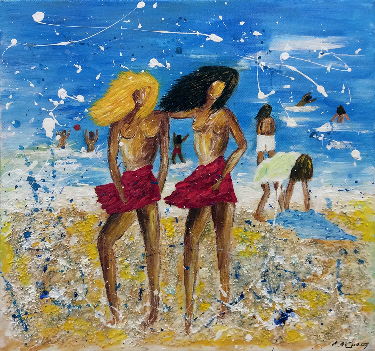 Christiane Guerry, Scène de plage Christiane Guerry, Scène de plage