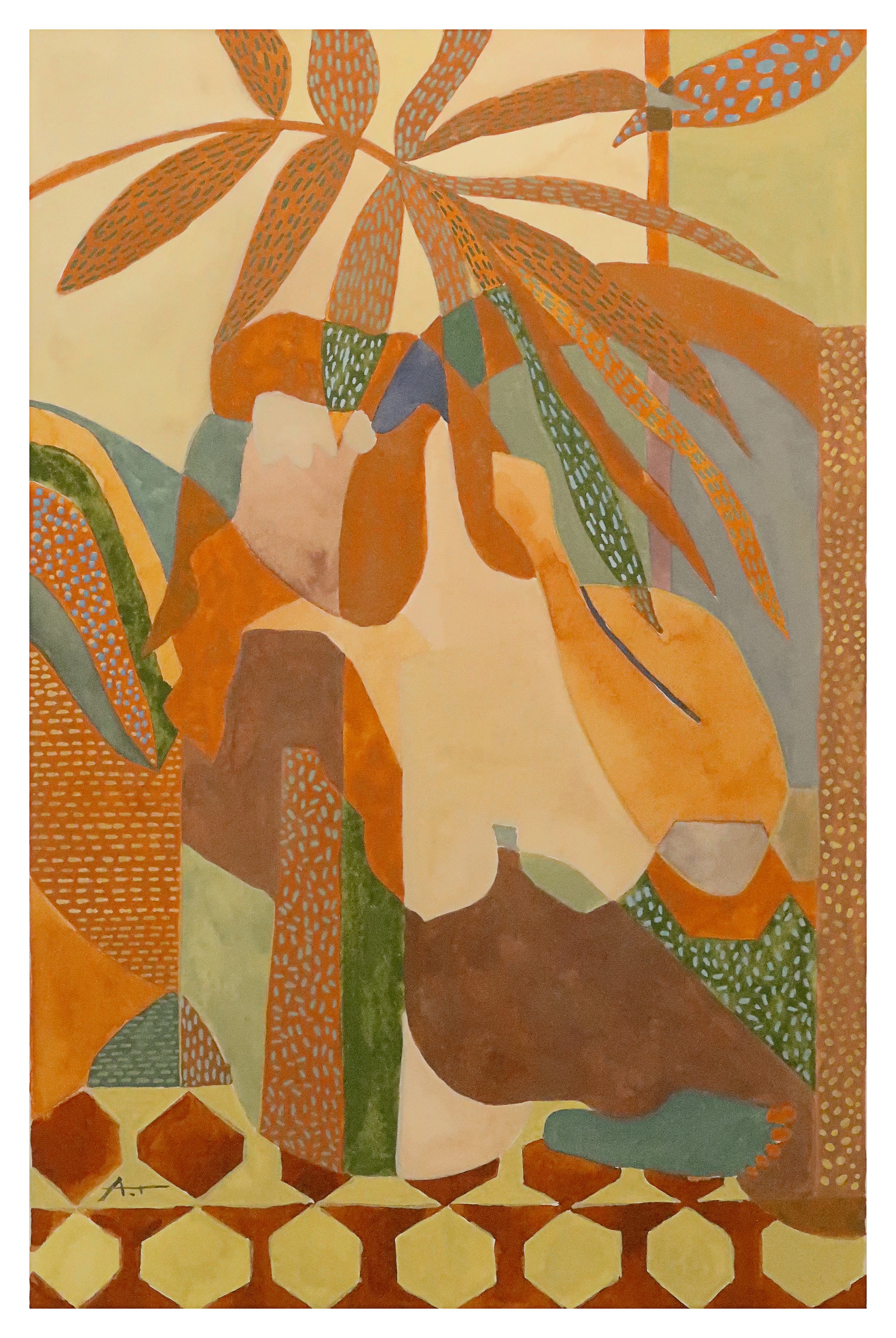 Aurélie Trabaud, Nu abstrait N°4 Ocre Aurélie Trabaud, Nu abstrait N°4 Ocre