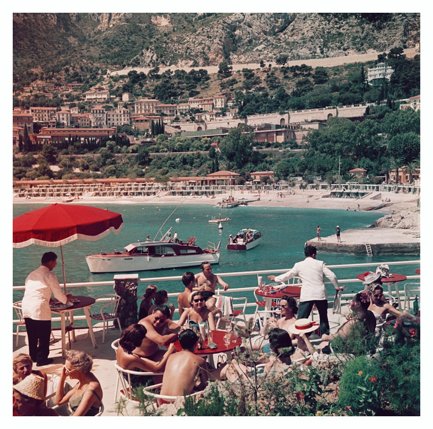 Slim Aarons, Cafe Terrace In Nice Slim Aarons, Cafe Terrace In Nice