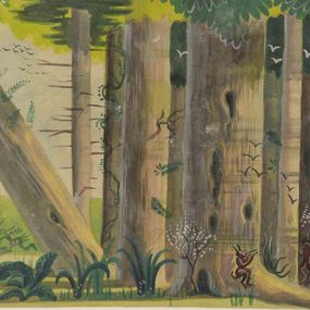 Painting, Life in the Wood, Jean-Raymond Delpech