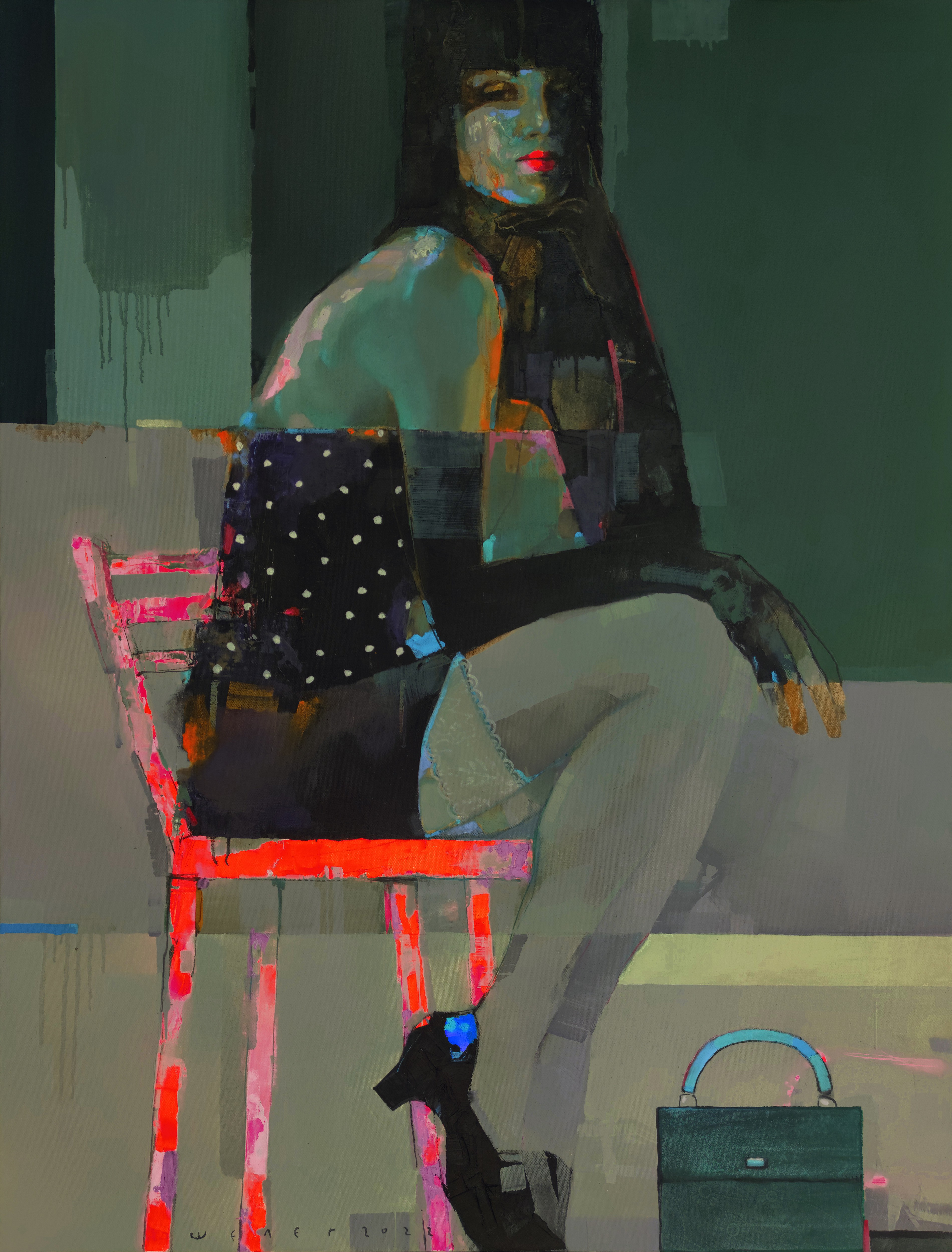 Victor Sheleg, She and the red chair Victor Sheleg, She and the red chair