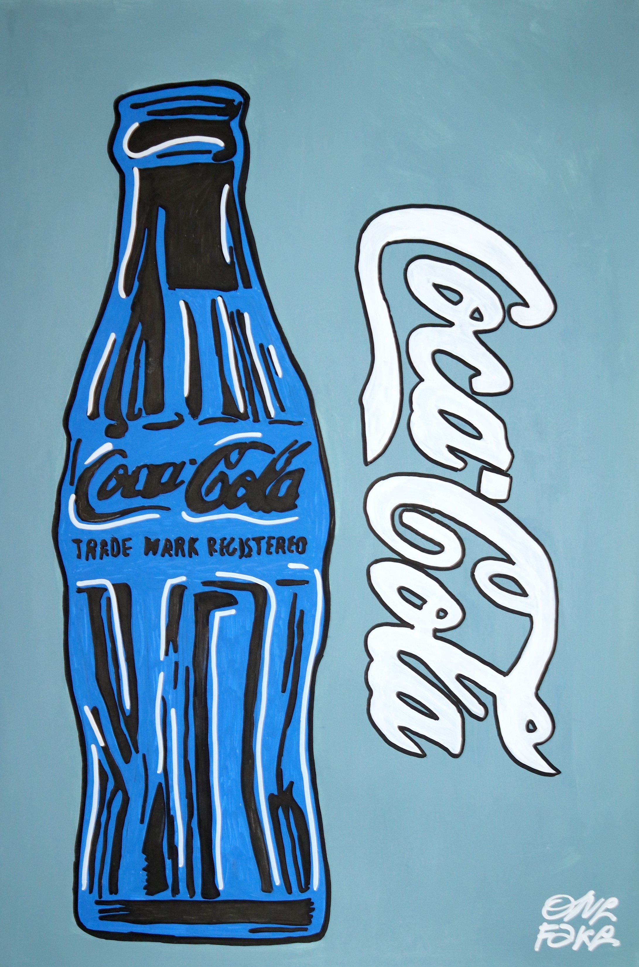 ▷ Coca-Cola pop (a tribute to A. Warhol) by OneFake, 2021, Painting