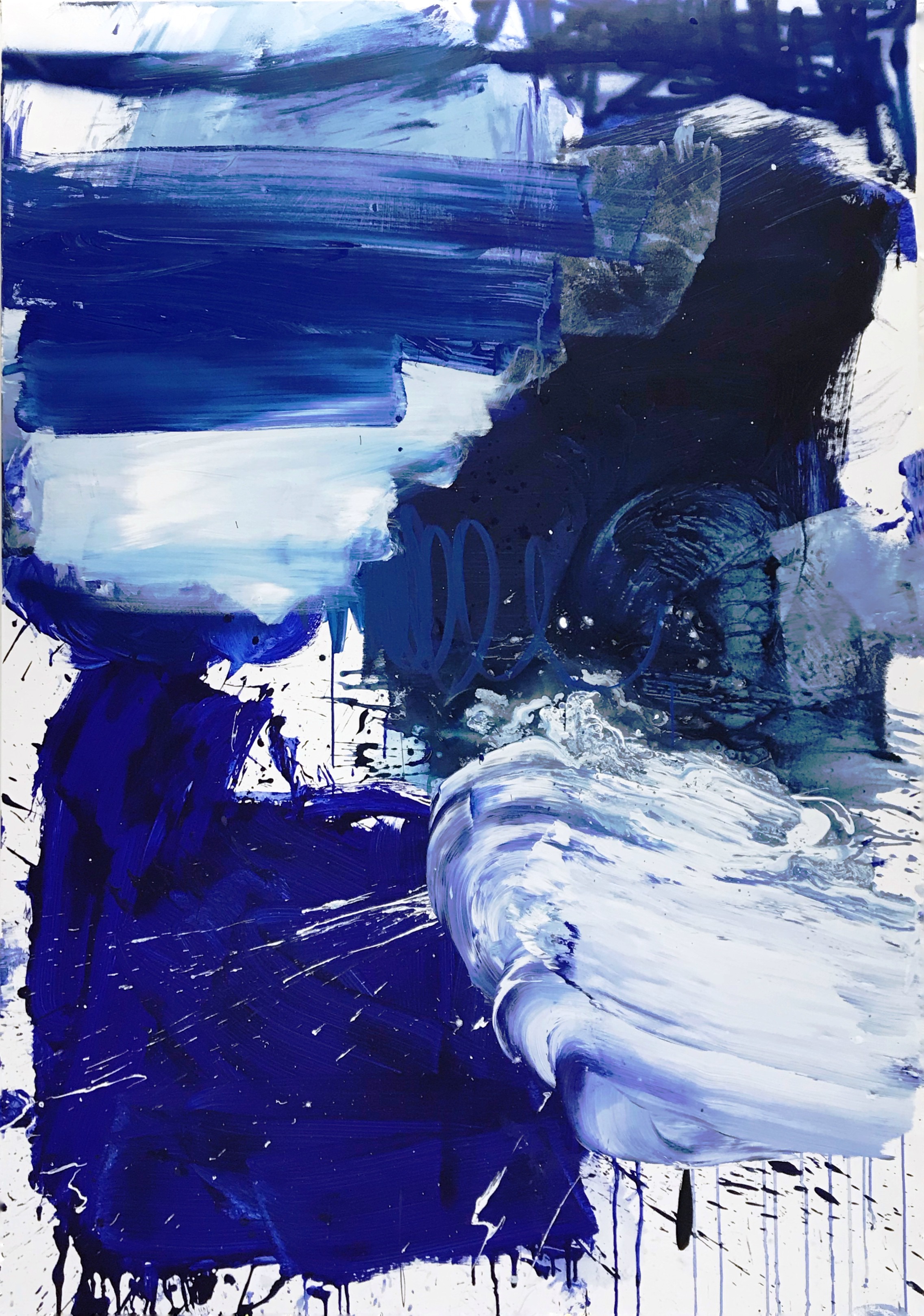 Manuela Karin Knaut, Smart abstract (large blue) Manuela Karin Knaut, Smart abstract (large blue)
