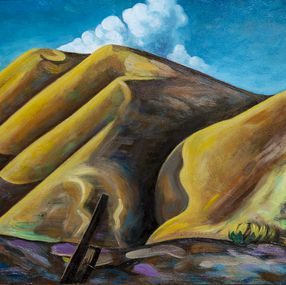 Painting, Badlands collines, Lionel le Jeune