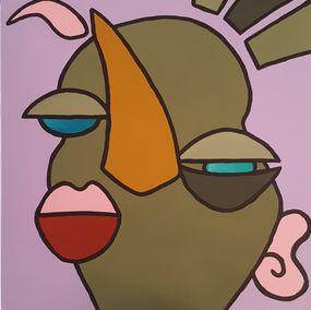 Gemälde, Picasso kissing face, Odin Pigelet